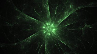 Soyut fraktal ışık arkaplanı 3 boyutlu oluşturuluyor