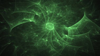 Soyut fraktal ışık arkaplanı 3 boyutlu oluşturuluyor