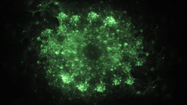 Soyut fraktal ışık arkaplanı 3 boyutlu oluşturuluyor