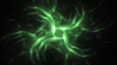 Soyut fraktal ışık arkaplanı 3 boyutlu oluşturuluyor