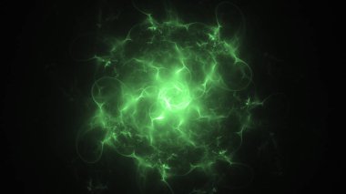 Soyut fraktal ışık arkaplanı 3 boyutlu oluşturuluyor