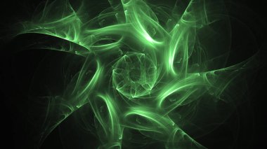 Soyut fraktal ışık arkaplanı 3 boyutlu oluşturuluyor