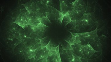 Soyut fraktal ışık arkaplanı 3 boyutlu oluşturuluyor