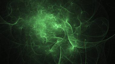 Soyut fraktal ışık arkaplanı 3 boyutlu oluşturuluyor