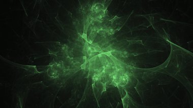 Soyut fraktal ışık arkaplanı 3 boyutlu oluşturuluyor
