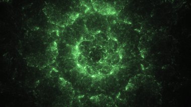 Soyut fraktal ışık arkaplanı 3 boyutlu oluşturuluyor