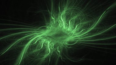 Soyut fraktal ışık arkaplanı 3 boyutlu oluşturuluyor