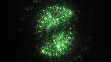 Soyut fraktal ışık arkaplanı 3 boyutlu oluşturuluyor