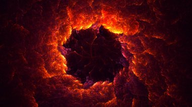 Soyut fraktal ışık arkaplanı 3 boyutlu oluşturuluyor