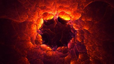 Soyut fraktal ışık arkaplanı 3 boyutlu oluşturuluyor