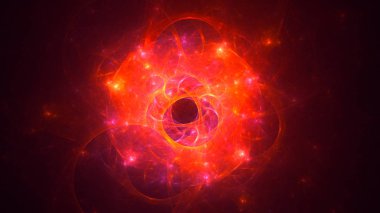 Soyut fraktal ışık arkaplanı 3 boyutlu oluşturuluyor