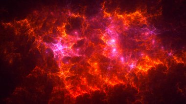 Soyut fraktal ışık arkaplanı 3 boyutlu oluşturuluyor