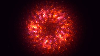 Soyut fraktal ışık arkaplanı 3 boyutlu oluşturuluyor