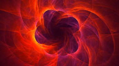 Soyut fraktal ışık arkaplanı 3 boyutlu oluşturuluyor