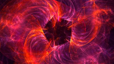 Soyut fraktal ışık arkaplanı 3 boyutlu oluşturuluyor