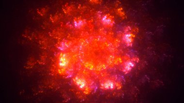Soyut fraktal ışık arkaplanı 3 boyutlu oluşturuluyor