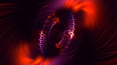 Soyut fraktal ışık arkaplanı 3 boyutlu oluşturuluyor