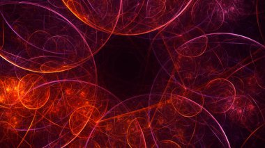 Soyut fraktal ışık arkaplanı 3 boyutlu oluşturuluyor