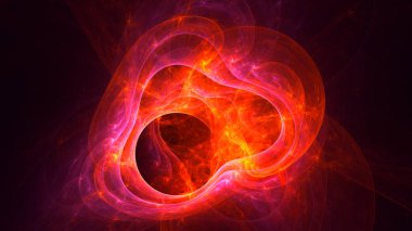 Soyut fraktal ışık arkaplanı 3 boyutlu oluşturuluyor