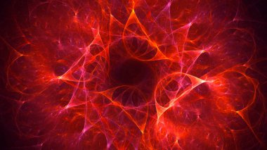 Soyut fraktal ışık arkaplanı 3 boyutlu oluşturuluyor