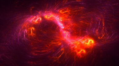 Soyut fraktal ışık arkaplanı 3 boyutlu oluşturuluyor