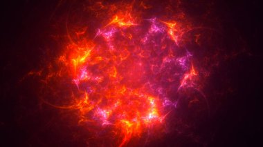 Soyut fraktal ışık arkaplanı 3 boyutlu oluşturuluyor