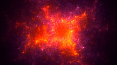 Soyut fraktal ışık arkaplanı 3 boyutlu oluşturuluyor