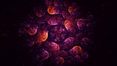 Soyut fraktal ışık arkaplanı 3 boyutlu oluşturuluyor