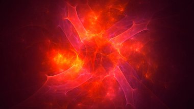 Soyut fraktal ışık arkaplanı 3 boyutlu oluşturuluyor