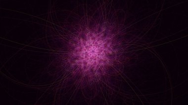 Soyut fraktal ışık arkaplanı 3 boyutlu oluşturuluyor