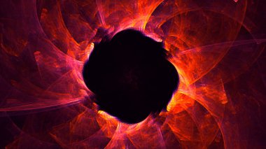 Soyut fraktal ışık arkaplanı 3 boyutlu oluşturuluyor