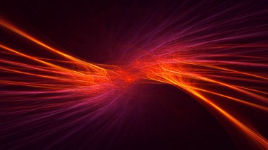 Soyut fraktal ışık arkaplanı 3 boyutlu oluşturuluyor