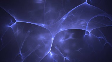 Soyut fraktal ışık arkaplanı 3 boyutlu oluşturuluyor