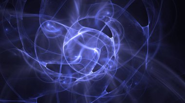 Soyut fraktal ışık arkaplanı 3 boyutlu oluşturuluyor