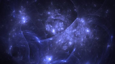 Soyut fraktal ışık arkaplanı 3 boyutlu oluşturuluyor