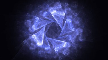 Soyut fraktal ışık arkaplanı 3 boyutlu oluşturuluyor