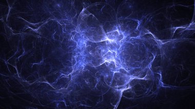 Soyut fraktal ışık arkaplanı 3 boyutlu oluşturuluyor