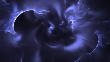 Soyut fraktal ışık arkaplanı 3 boyutlu oluşturuluyor