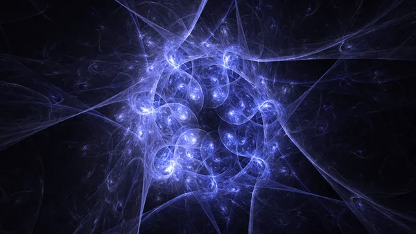 Soyut fraktal ışık arkaplanı 3 boyutlu oluşturuluyor