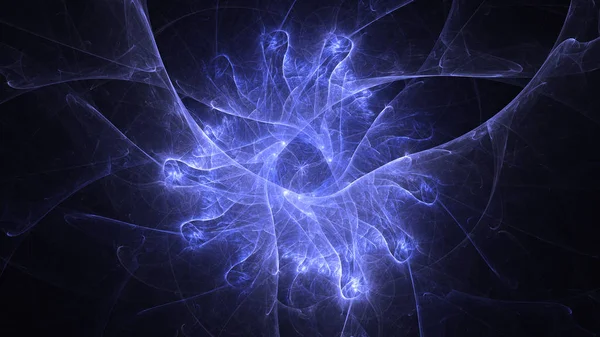 Soyut fraktal ışık arkaplanı 3 boyutlu oluşturuluyor