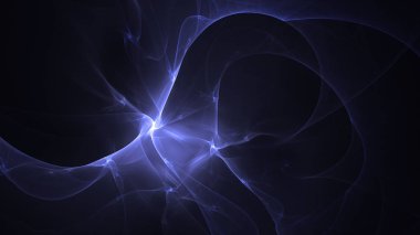 Soyut fraktal ışık arkaplanı 3 boyutlu oluşturuluyor