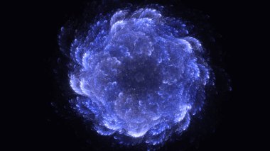 Soyut fraktal ışık arkaplanı 3 boyutlu oluşturuluyor