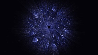 Soyut fraktal ışık arkaplanı 3 boyutlu oluşturuluyor
