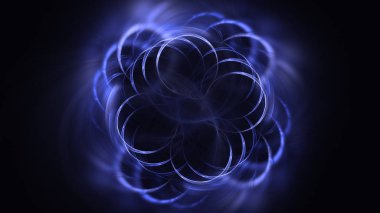 Soyut fraktal ışık arkaplanı 3 boyutlu oluşturuluyor