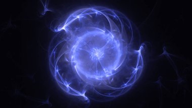 Soyut fraktal ışık arkaplanı 3 boyutlu oluşturuluyor