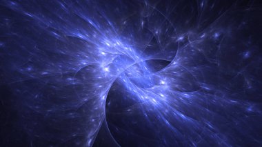 Soyut fraktal ışık arkaplanı 3 boyutlu oluşturuluyor
