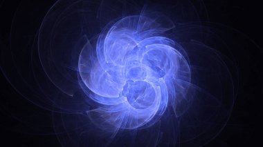 Soyut fraktal ışık arkaplanı 3 boyutlu oluşturuluyor
