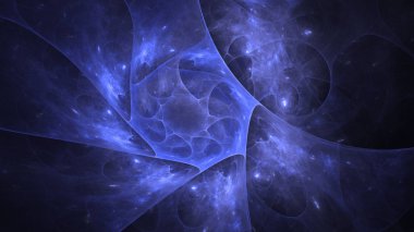 Soyut fraktal ışık arkaplanı 3 boyutlu oluşturuluyor