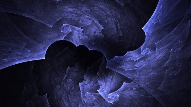 Soyut fraktal ışık arkaplanı 3 boyutlu oluşturuluyor