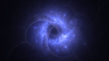 Soyut fraktal ışık arkaplanı 3 boyutlu oluşturuluyor